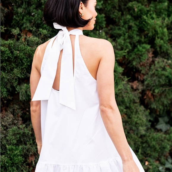 NWT Rachel Parcell White Halter Mini Dress Size XS - Picture 4 of 4